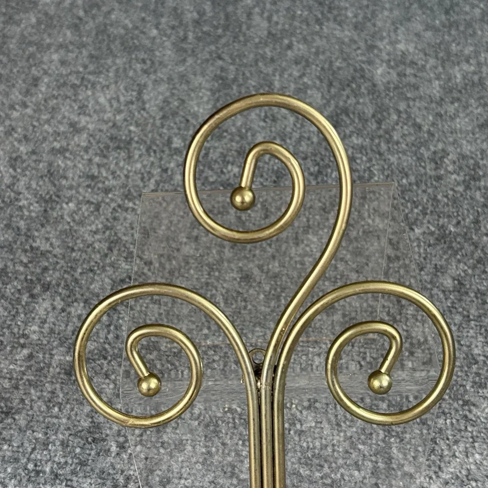 Vintage Metal Wall Hanging Candle Holder Scroll‎ Design 11in Ornate Decor Gold